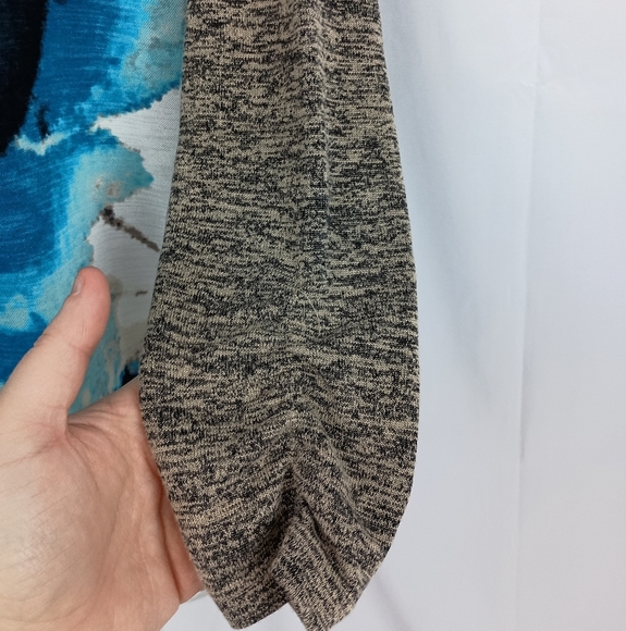 2/30$ Style & Co Beautiful Bold Print Blue Floral Long Sleeve Top(#1,277) - Picture 4 of 8